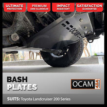 Load image into Gallery viewer, OCAM 2pce Aluminium Bash Plates For Toyota Landcruiser 200 Series 6mm Silver
