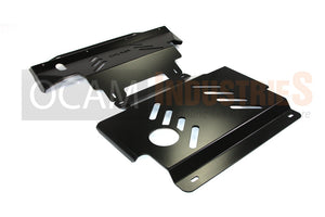 OCAM Aluminium Bash Plates For Nissan Navara D40 2005-12, 6mm Black (430 x 460mm)