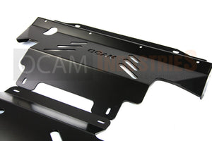 OCAM Aluminium Bash Plates For Nissan Navara D40 2005-12, 6mm Black (430 x 460mm)