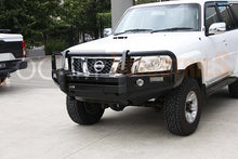 Load image into Gallery viewer, OCAM Deluxe Steel Bull Bar for Nissan Patrol GU 2004-16, OCAM 9.5k LBS Winch
