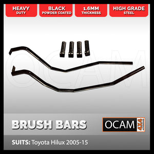 Heavy Duty Steel Brush Bars for Toyota Hilux N80 2015-Current Dual Cab 4WD 4X4