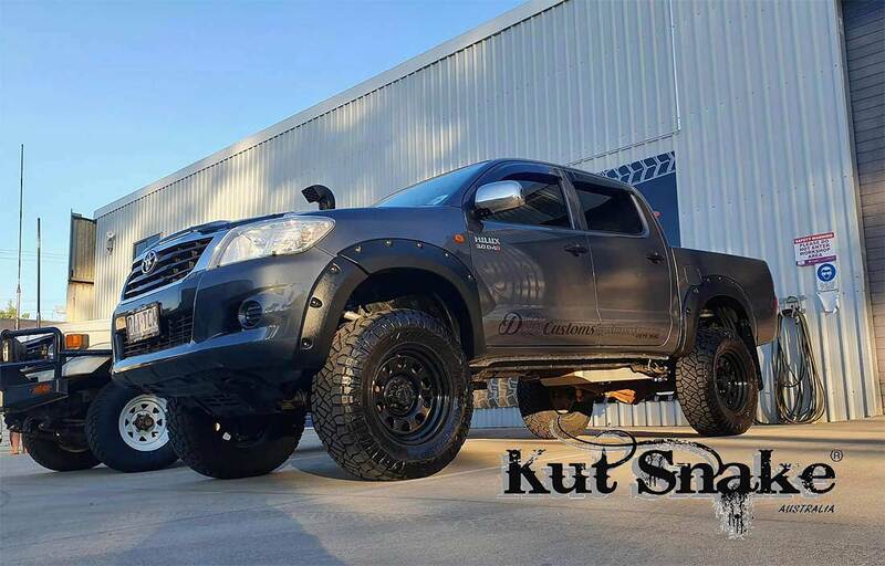 Kut Snake Flares Front & Rear Set for Toyota Hilux N70 09/2011-15 SR / SR5 Slimline ABS (Codes #34 & #32)