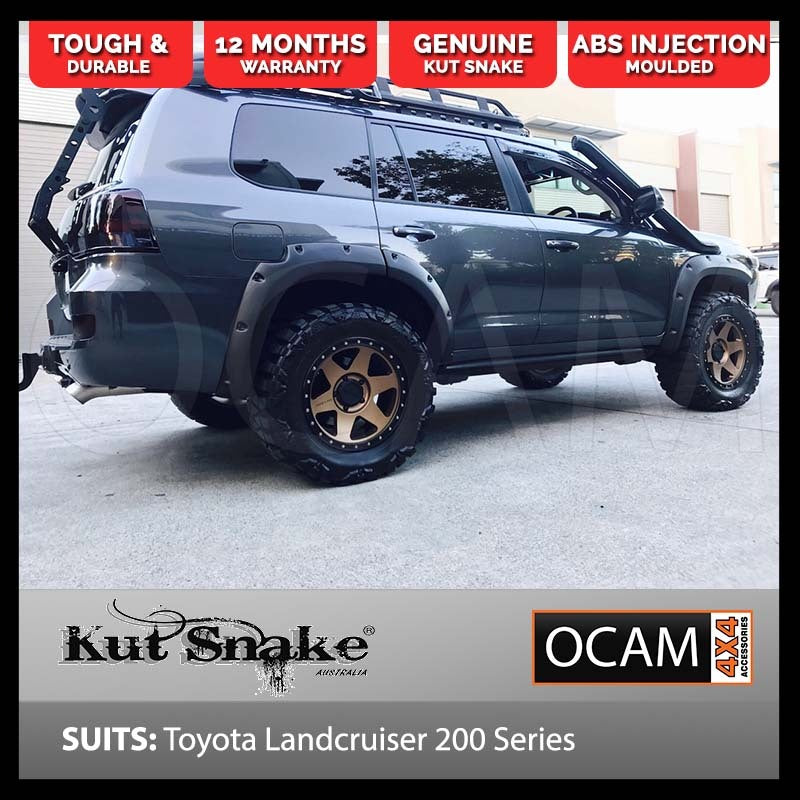 Kut Snake Flares for Toyota Landcruiser 200 Series - Fronts only ABS (#38), Texture Finish