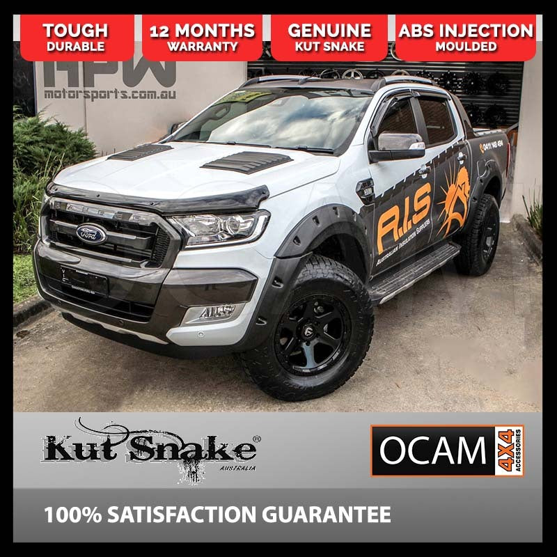 Kut Snake Flares Front & Rear Set for Ford Ranger PX MKIII 2019-06/2022 Slimline 58mm ABS (Code #18-1)