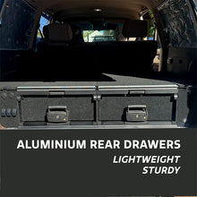 Load image into Gallery viewer, OCAM Aluminium Rear Drawers for Ford Ranger NextGen 06/2022-Current, Dual Cab, Black Carpet
