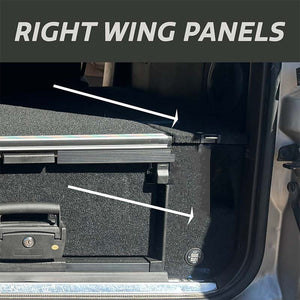 Right Wing Panel Kit for OCAM Rear Drawer for Ford Ranger PX PXMKII PXMKIII, 2011-06/2022, Dual Cab,