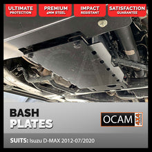 Load image into Gallery viewer, OCAM 1 pce Steel Bash Plate For Isuzu D-MAX 2012-07/2020, Transmission Cover 4mm Black
