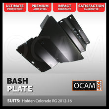 Load image into Gallery viewer, OCAM Steel Bash Plates For Holden Colorado RG 2012-06/2016, 4mm Steel Black
