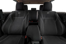 Load image into Gallery viewer, 2nd Row Tailored Wetseat Neoprene Seat &amp; Headrest Covers for Nissan Patrol Y62, (ST-L, Ti) 12/2012-Current, Black With Charcoal Stitching
