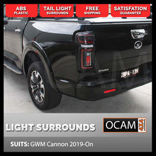 Load image into Gallery viewer, Tail Light Lamp Surrounds for GWM Cannon 2019-Current, Black
