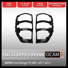 Load image into Gallery viewer, Tail Light Lamp Surrounds for Ford Ranger PX PXMKII PXMKIII 2011-06/2022, Black
