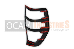 Tail Light Lamp Surrounds for Ford Ranger PX PXMKII PXMKIII 2011-06/2022, Black