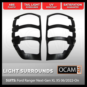 Tail Light Lamp Surrounds for Ford Ranger Next-Gen XLT 06/2022-Current