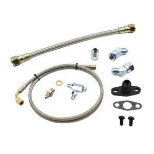 Braided Turbo Oil Feed Return Line Kit Holset HE300