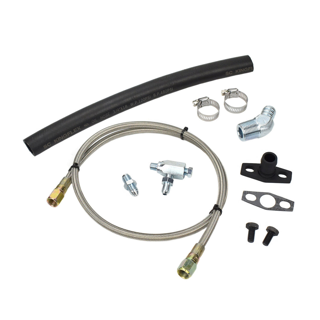 Turbo Oil Feed Return Line Kit Toyota Land Cruiser 1HZ with Garrett GT28R