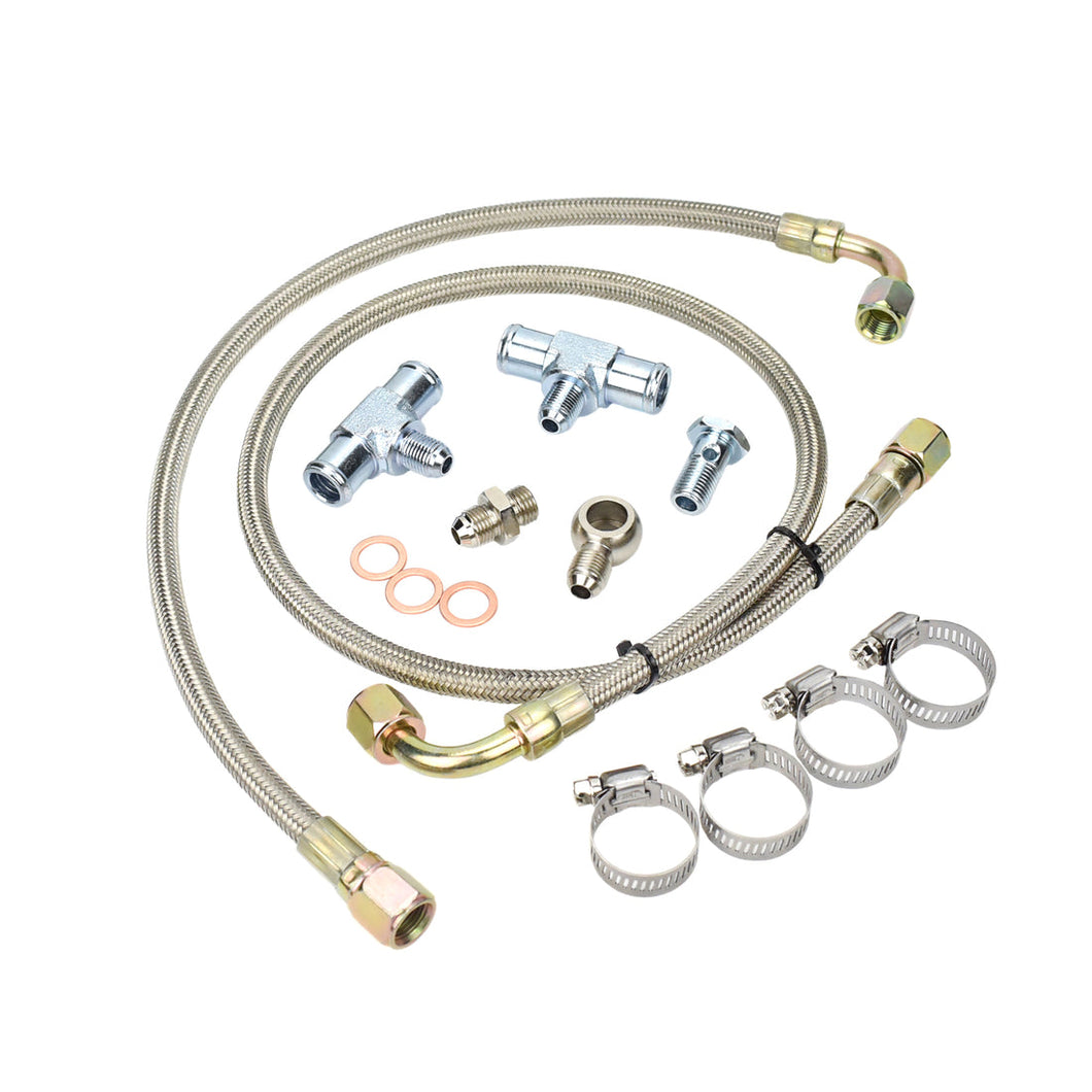 Turbo Water Line Kit Toyota Land Cruiser 2H with Garrett G-Series G25 G30