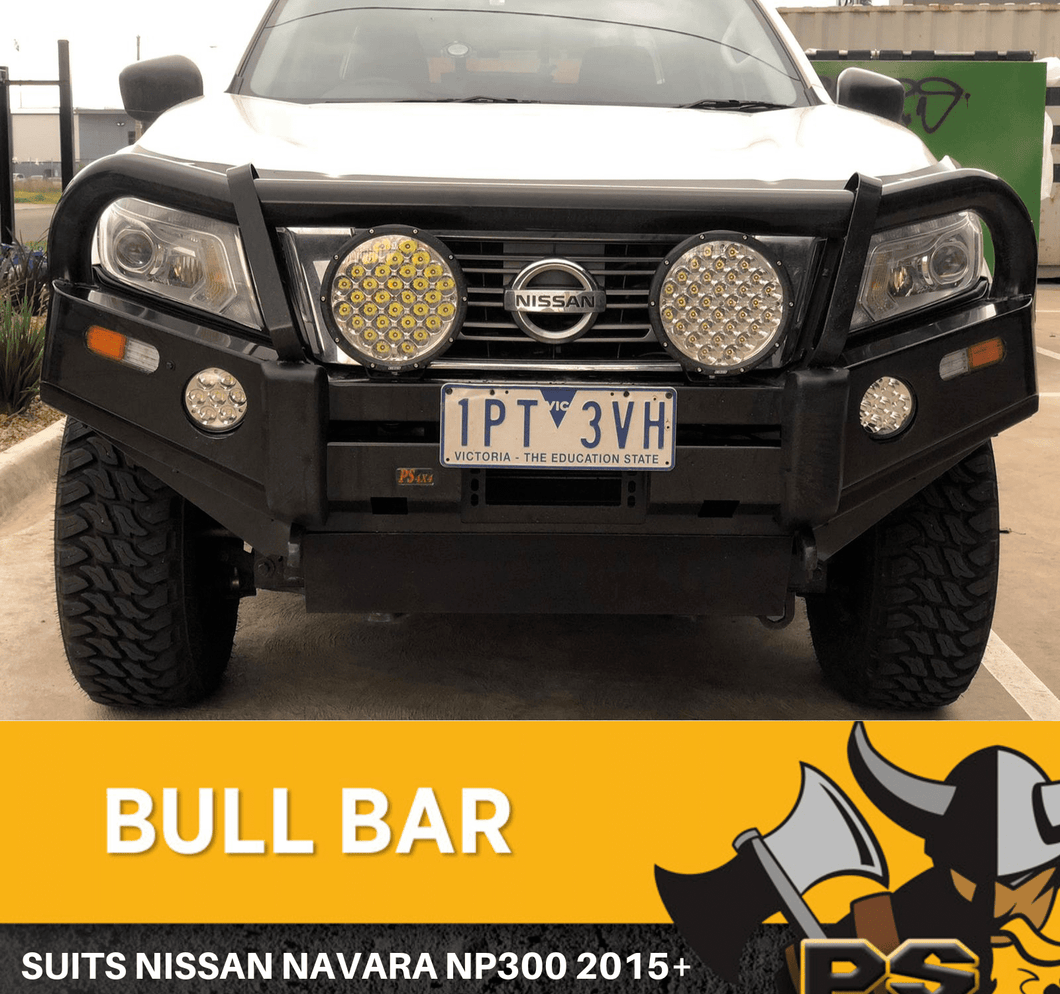 PS4X4 Deluxe Bull Bar to suit Nissan Navara NP300 D23 Steel Winch Comp ...