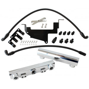 TOYOTA 86 / BRZ FUEL RAIL KIT -8ORB INLETS / OUTLETS Polished