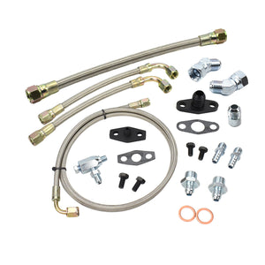 Braided Turbo Oil Water Line Kit Garrett T3 T4 (M18 Water Port)