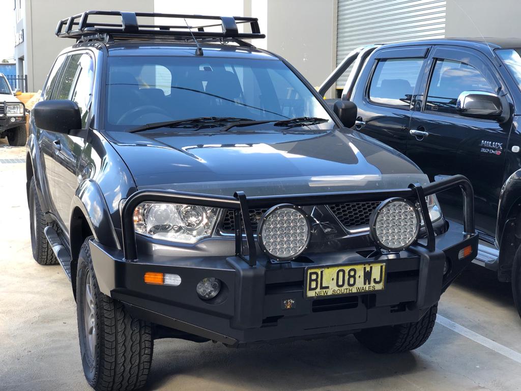 PS4X4 Bull Bar for Mitsubishi Challenger 2006-2015 PB PC Heavy Duty Steel Winch Comp