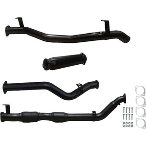 Toyota Landcruiser Exhaust 79 Series V8 D/Cab 3" Inch Turbo Back Black