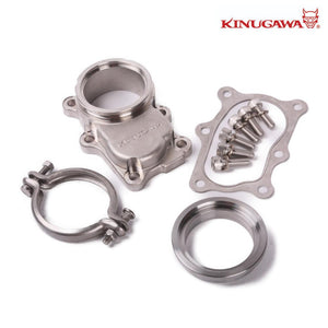 Kinugawa STS Advanced Ball Bearing 3" Anti-surge Turbocharger TF06-18KX T3 V-band for Nissan Patrol Safari TD42 Low Mount