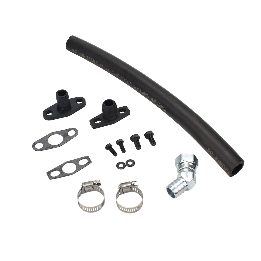 Turbo Oil Drain Hose Kit 4G63T DSM Eclipse 1G 2G EVO 1~3 Precision PTE