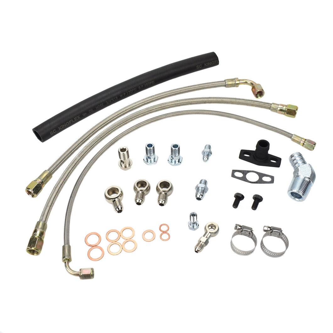 Turbo Oil Water Line Kit Nissan TD42 GU with Garrett GT28R